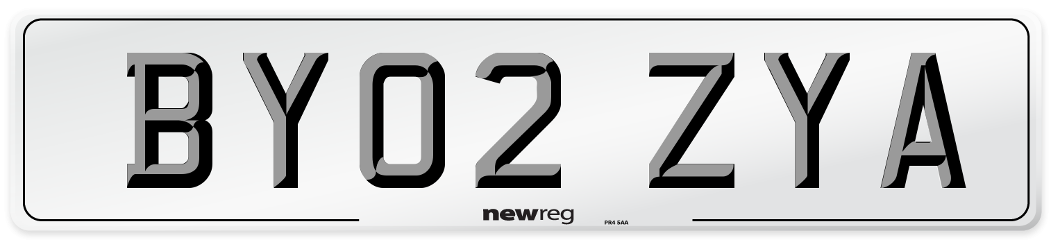 BY02 ZYA Number Plate from New Reg